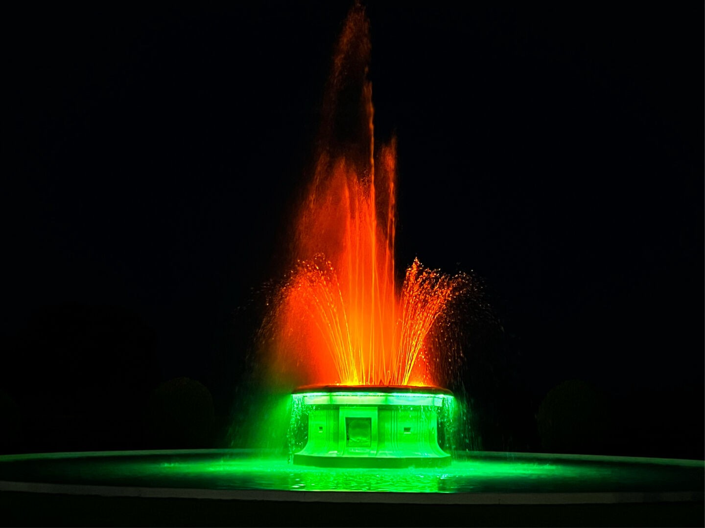 photo of fountain at night